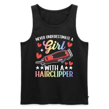 Hairdresser Hairdresser - Men's Premium Organic Tank Top - black - Front - Michal (187cm)