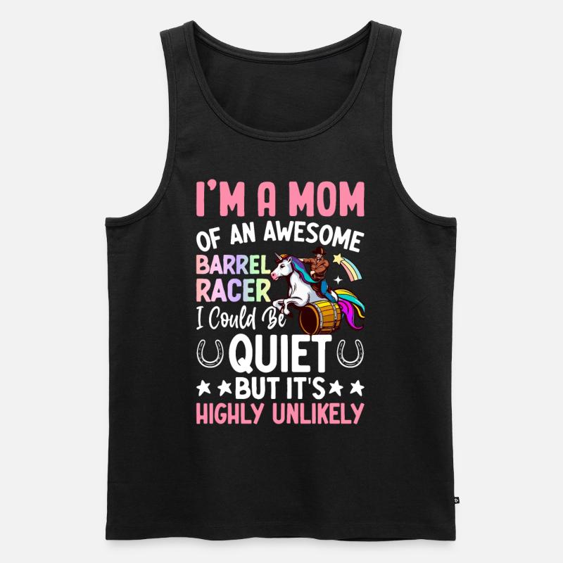 Barrel Racing Reiten - Männer Premium Bio Tank Top - Schwarz