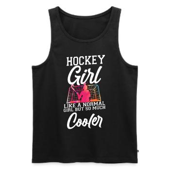 Hockey Sur Gazon Hockey Fille Comme Un - Débardeur bio Premium Homme - noir - Devant - Michal (187cm)