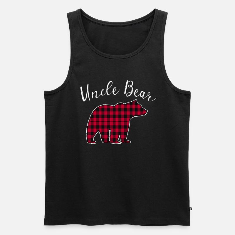 Uncle Bear - Männer Premium Bio Tank Top - Schwarz