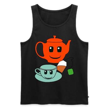 Gastronomie Gastgeber Tee Teekanne Getränke - Männer Premium Bio Tank Top - Schwarz - Vorne - AI Model Male 178 light (178cm)