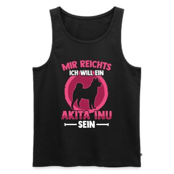 Will ein Akita Inu sein Shiba Inu - Männer Premium Bio Tank Top - Schwarz - Vorne - Michal (187cm)