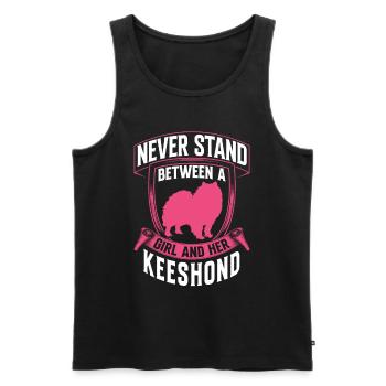 Mädchen und ihr Wolfsspitz Deutscher Spitz - Männer Premium Bio Tank Top - Schwarz - Vorne - Michal (187cm)