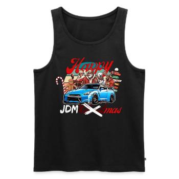 Jdm christmas edition / Tuning Mechanic Costume - Men's Premium Organic Tank Top - black - Front - AI Model Male 178 light (178cm)