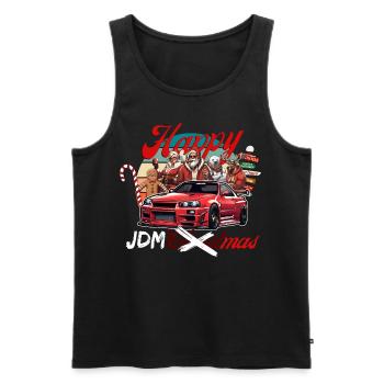 Jdm christmas edition / Tuning Mechanic Costume - Men's Premium Organic Tank Top - black - Front - AI Model Male 178 light (178cm)