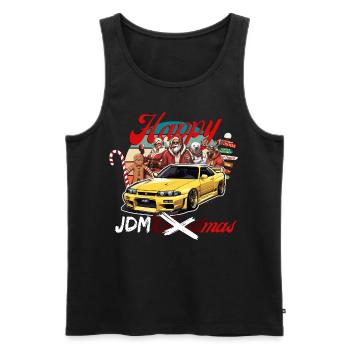 Jdm christmas edition / Tuning Mechanic Costume - Men's Premium Organic Tank Top - black - Front - AI Model Male 178 light (178cm)