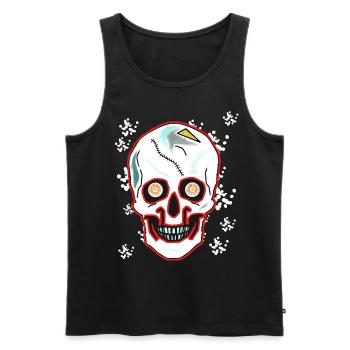 Death Skull Horror Fantasy Halloween Skull - Men's Premium Organic Tank Top - black - Front - AI Model Male 178 light (178cm)