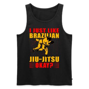 J’aime juste le jiu-jitsu brésilien, d’accord ? - Débardeur bio Premium Homme - noir - Devant - AI Model Male 178 light (178cm)