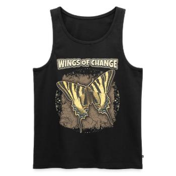 Butterfly Butterfly Vintage Butterfly Saying - Men's Premium Organic Tank Top - black - Front - AI Model Male 178 light (178cm)