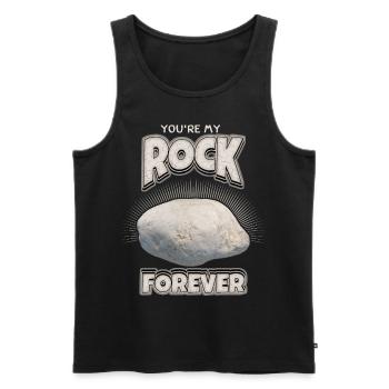 Fels in der Brandung, Liebe Spruch für Verliebte - Männer Premium Bio Tank Top - Schwarz - Vorne - Michal (187cm)