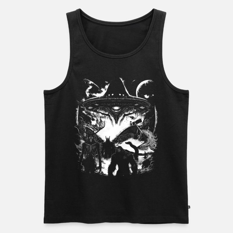 Kryptozoologie Kryptiden Crew - Männer Premium Bio Tank Top - Schwarz