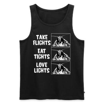 Mothman Cryptozoology - Men's Premium Organic Tank Top - black - Front - AI Model Male 178 light (178cm)
