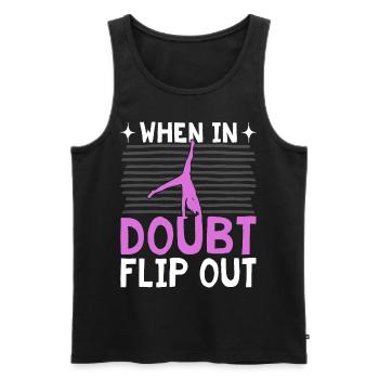Cartwheel Gymnastics Cheerleading - Men's Premium Organic Tank Top - black - Front - Michal (187cm)