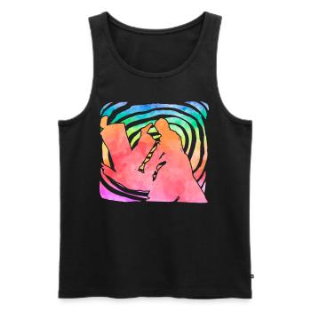 Brazilian Jiu-Jitsu BJJ - Men's Premium Organic Tank Top - black - Front - Michal (187cm)
