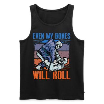 Jiu-Jitsu brésilien même mes os rouleront - Débardeur bio Premium Homme - noir - Devant - Michal (187cm)