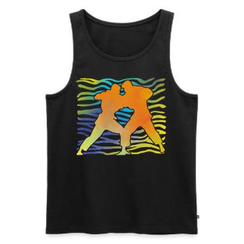 Brazilian Jiu-Jitsu BJJ - Men's Premium Organic Tank Top - black - Front - Michal (187cm)