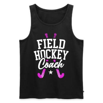 Field Hockey Coach Field Hockey - Männer Premium Bio Tank Top - Schwarz - Vorne - AI Model Male 178 light (178cm)