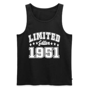 Édition limitée 1951 - Débardeur bio Premium Homme - noir - Devant - Michal (187cm)