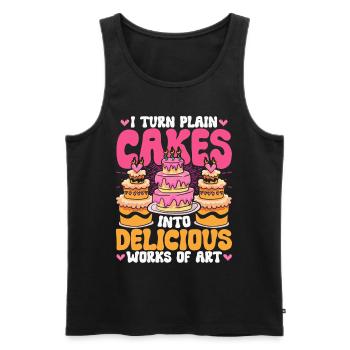 Cake Artist Confectioner Cake Artist - Men's Premium Organic Tank Top - black - Front - Michal (187cm)