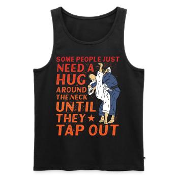 Brazilian Jiu-Jitsu BJJ - Men's Premium Organic Tank Top - black - Front - Michal (187cm)