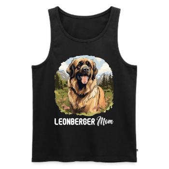 Leonberger - Männer Premium Bio Tank Top - Schwarz - Vorne - AI Model Male 178 light (178cm)