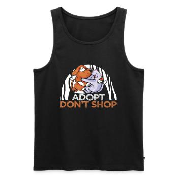 Hunderettungs Designs Für Tierrechtsaktivisten - Männer Premium Bio Tank Top - Schwarz - Vorne - Michal (187cm)