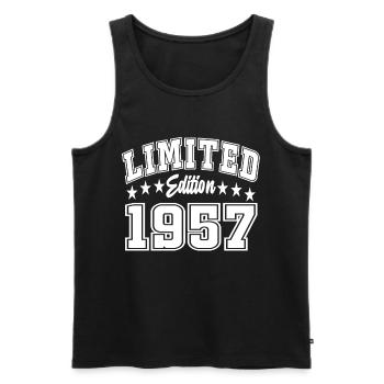 Édition limitée 1957 - Débardeur bio Premium Homme - noir - Devant - Michal (187cm)