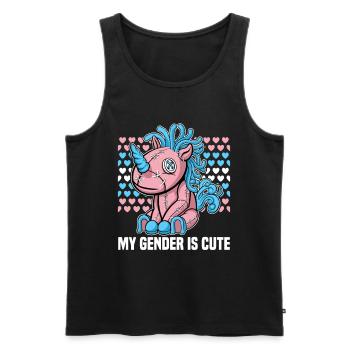 Bisexell Transgender Pride Day LGBT - Männer Premium Bio Tank Top - Schwarz - Vorne - Michal (187cm)