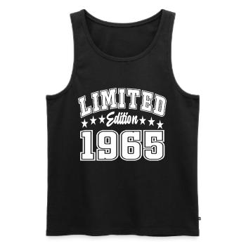 Édition limitée 1965 - Débardeur bio Premium Homme - noir - Devant - AI Model Male 178 light (178cm)