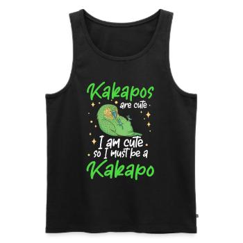 Ich bin ein Kakapo Neuseeland Papagei - Männer Premium Bio Tank Top - Schwarz - Vorne - Michal (187cm)