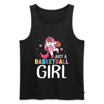 Basketballspielerin - Männer Premium Bio Tank Top - Schwarz - Vorne - Michal (187cm)