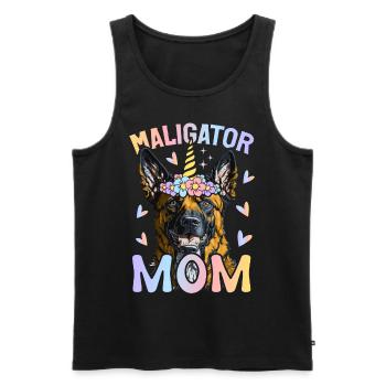 Belgischer Malinois Mutterhund - Männer Premium Bio Tank Top - Schwarz - Vorne - AI Model Male 178 light (178cm)