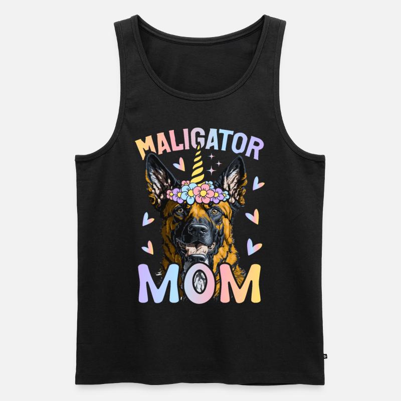 Belgischer Malinois Mutterhund - Männer Premium Bio Tank Top - Schwarz