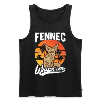 Fennec Whisperer Fennec Desert Fox - Men's Premium Organic Tank Top - black - Front - Michal (187cm)