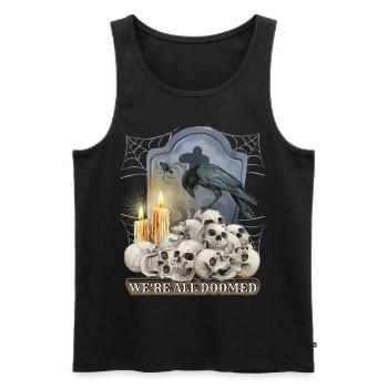 Scary Skull, Black Raven, Spider - Men's Premium Organic Tank Top - black - Front - AI Model Male 178 light (178cm)