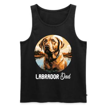 Labrador - Männer Premium Bio Tank Top - Schwarz - Vorne - AI Model Male 178 light (178cm)