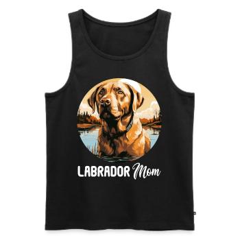 Labrador - Männer Premium Bio Tank Top - Schwarz - Vorne - AI Model Male 178 light (178cm)