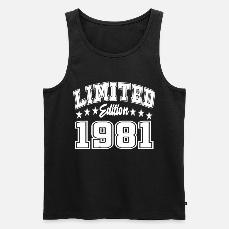 Limited Edition 1981 - Männer Premium Bio Tank Top - Schwarz
