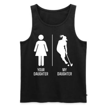 Hockey sur gazon Votre fille Mon - Débardeur bio Premium Homme - noir - Devant - Michal (187cm)