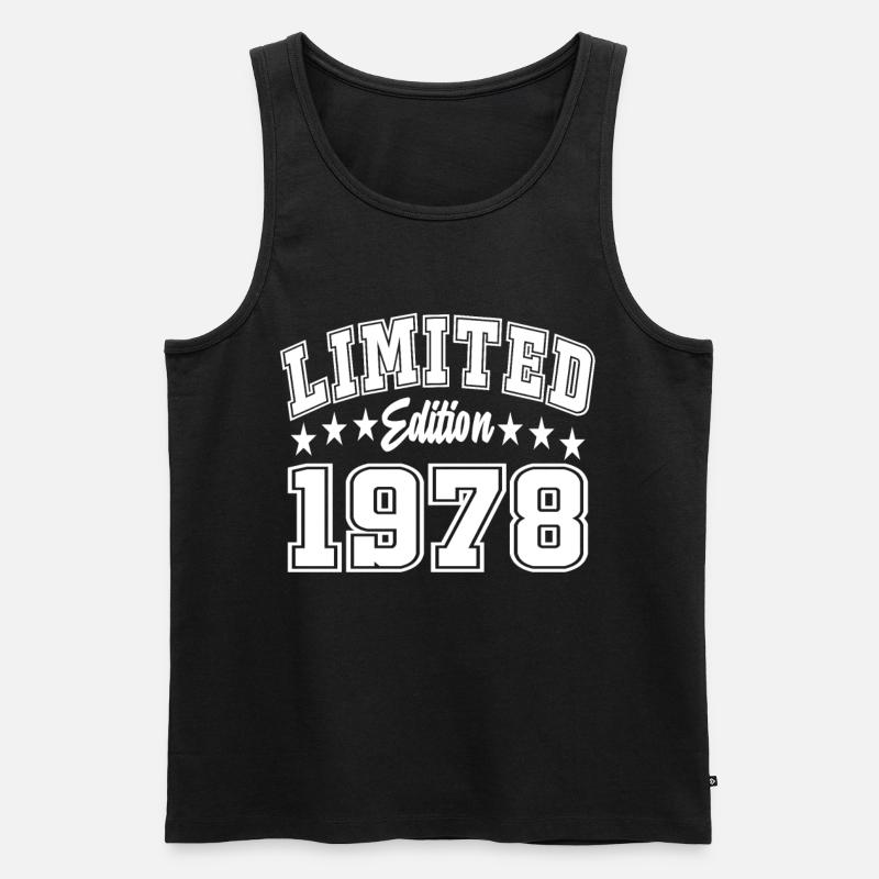 Limited Edition 1978 - Männer Premium Bio Tank Top - Schwarz