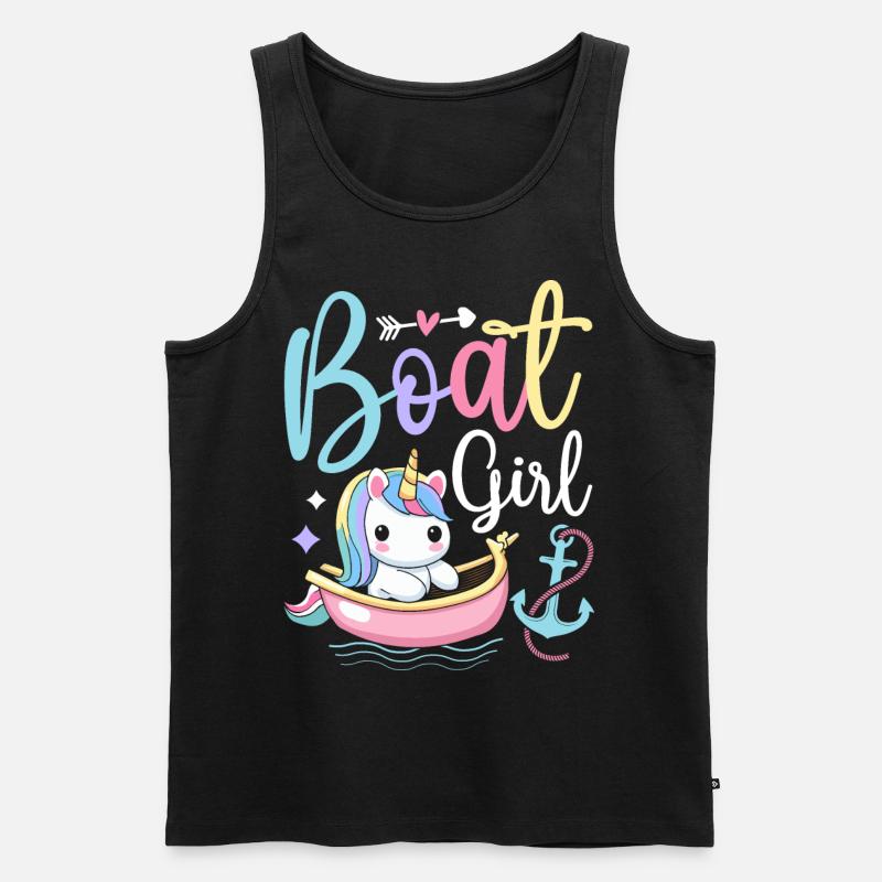 Bootfahren Bootsführer Bootsfahrer - Männer Premium Bio Tank Top - Schwarz