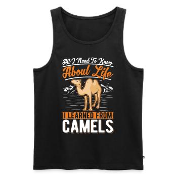 Camel Lover Egypt - Men's Premium Organic Tank Top - black - Front - Michal (187cm)