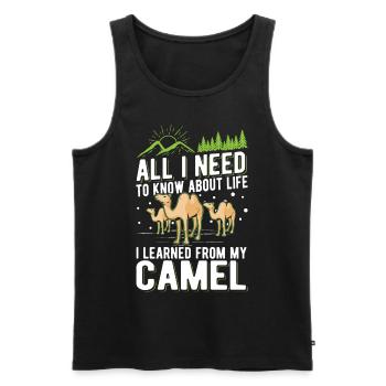 Camel Lover Egypt - Men's Premium Organic Tank Top - black - Front - Michal (187cm)