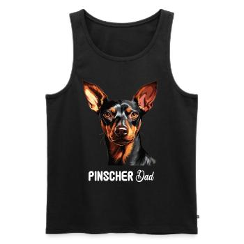 Pinscher - Men's Premium Organic Tank Top - black - Front - AI Model Male 178 light (178cm)
