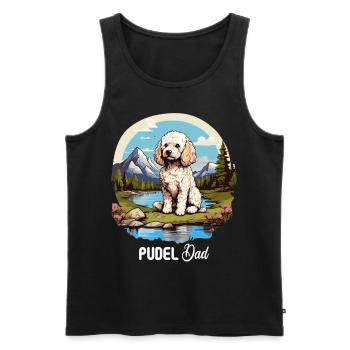Poodle - Men's Premium Organic Tank Top - black - Front - Michal (187cm)