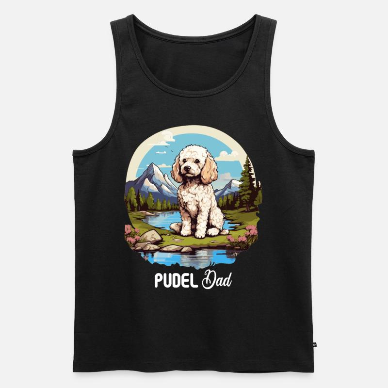 Pudel - Männer Premium Bio Tank Top - Schwarz