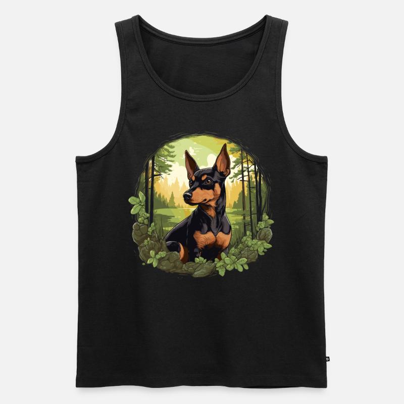 Pinscher - Männer Premium Bio Tank Top - Schwarz
