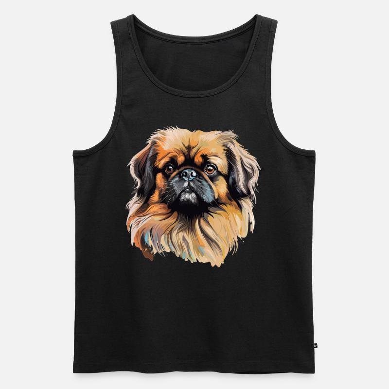 Pekingese - Männer Premium Bio Tank Top - Schwarz