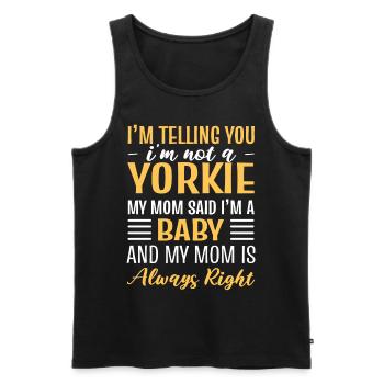 Yorkie Maman Yorkshire Amoureux des chiens Yorkshire - Débardeur bio Premium Homme - noir - Devant - Michal (187cm)