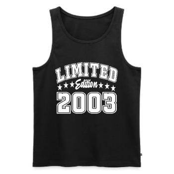 Édition limitée 2003 - Débardeur bio Premium Homme - noir - Devant - Michal (187cm)